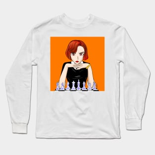 beth harmon the ginger in sports chess master art wallpaper Long Sleeve T-Shirt